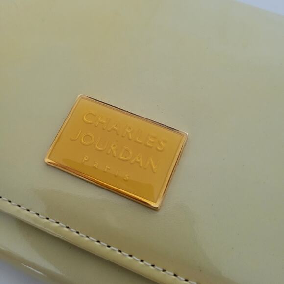 Charles Jourdan Paris Wallet Card Bill Medium Bifold Yellow Champagne Designer - Picture 16 of 16
